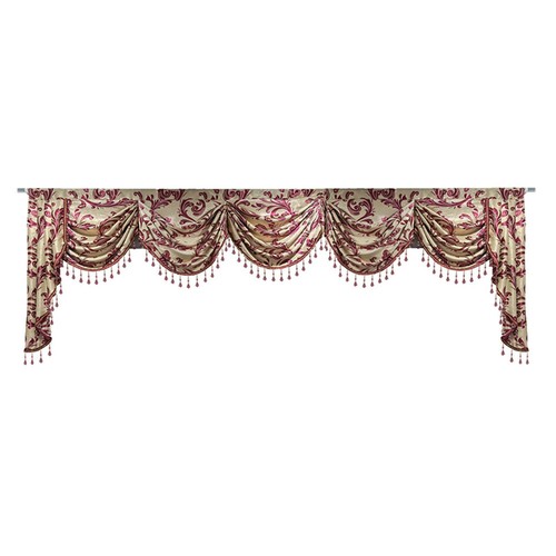 Elegant European Style Jacquard Curtain Valance for Windows Living Room 1 Panel - Picture 16 of 20