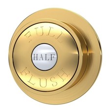 Traditional Brushed Finish Dual Flush Toilet WC Push Button Bathroom Gold