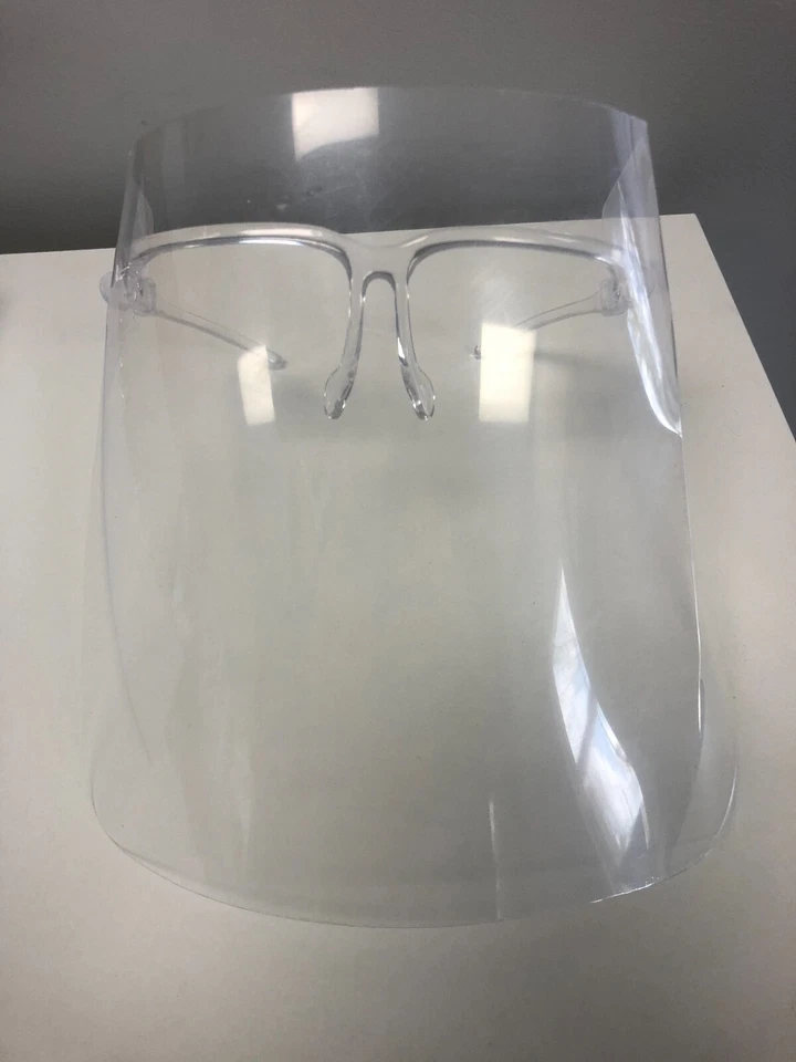 Máscara protectora facial completa desmontable con marco de gafas ajustable PPE 30 30 30 piezas Foto 2 de 4