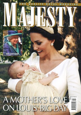 Majesty Magazine, Kate Middleton, Prince Louis, Queen Elizabeth, RAF, Sept 2018