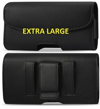 XL Leather Horizontal Belt Clip Loop Case Pouch Holster to fit Motorola Phones