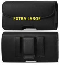 XL Leather Horizontal Belt Clip Loop Case Pouch Holster to fit Motorola Phones 