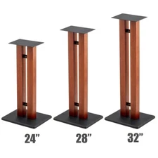 24 28 32" Single Floor Speaker Stand Surround Sound Home Theater Cherry Wood