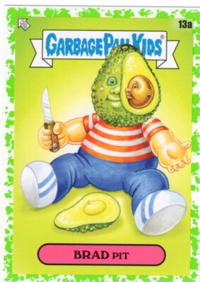 2021 GARBAGE PAIL KIDS GPK FOOD FIGHT BOOGER GREEN PARALLEL BRAD PIT 13a NM