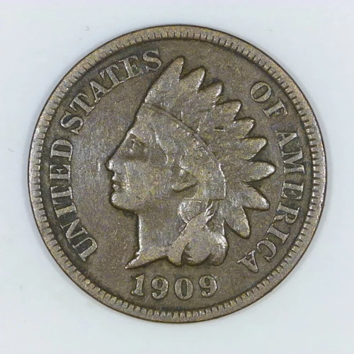 ~Vintage American Bronze~ 1909 Indian Head Cent 1c Coin VF z989