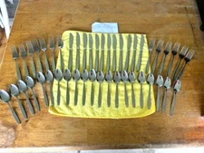 46 Pc. Lot Buffalo Stainless Steel Korea & Japan Knives Forks Spoons VGUC