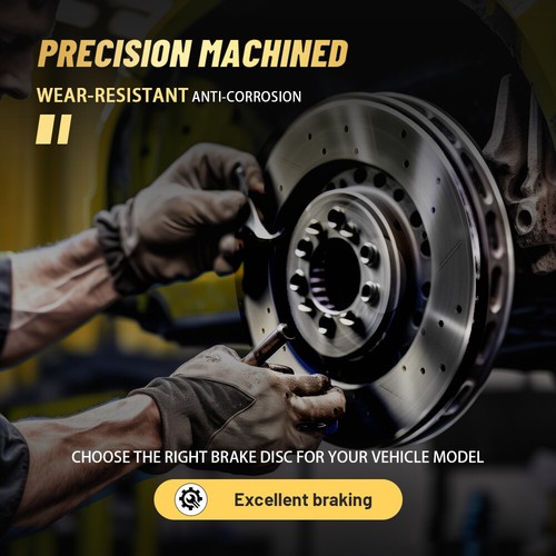 Front Rear Drilled Brake Rotors & Ceramic Pads Kit For Chevrolet Silverado 1500 - Picture 5 of 6