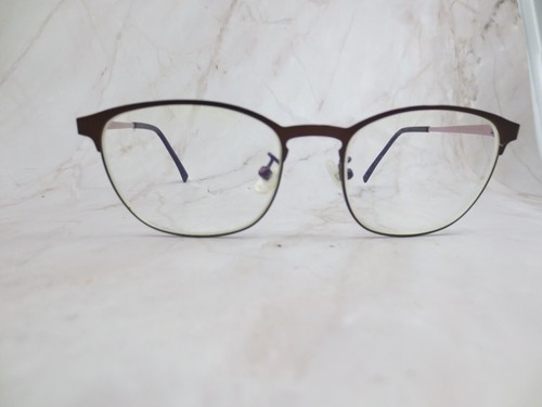 Bevells Eyeglasses Frame S113-C03 Women's Maroon Metal Round Half Rim 50-16-140