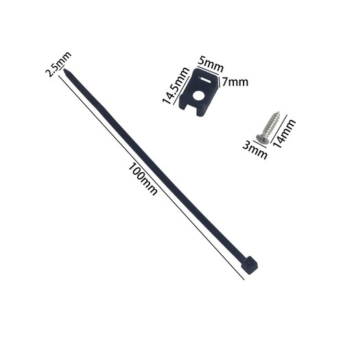 100Tlg Kabelhalter Schraubbar Kabelhalter Wand Mit Kabelbinder Halter Satteltyp - Bild 2 von 10