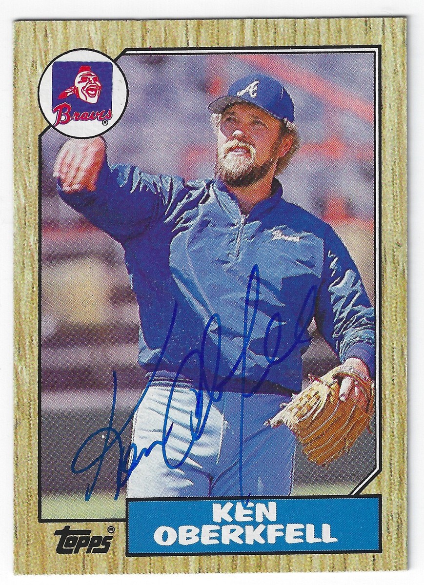希少Hankyu Braves 直筆サイン記念品 Blue Thunder等 KEN OBERKFELL ATLANTA BRAVES SIGNED CARD ASTROS CARDINALS PIRATES