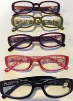 2 Pair / $6.99 Reading Glasses Solid Colors W/ Fancy Arms - +1.00 - +3.50 2 Pair / $6.99 Reading Glasses Solid Colors W/ Fancy Arms - +1.00 - +3.50