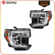 LED Headlights For 2019-2021 GMC Sierra 1500 w/Halogon Signal Lamp Left+Right