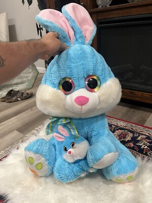 Huge 28  Bunny Plush With Baby By Hugfun Rare 