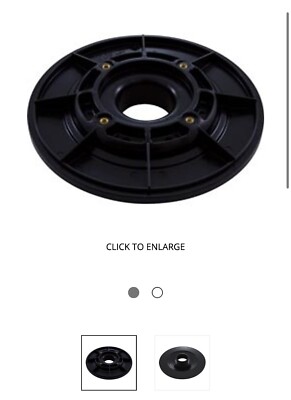 AquaStar Pool Products Wall Fitting, 6'' dia, 1-7/8''hs, 1-1/2''mpt, Black | 615T10