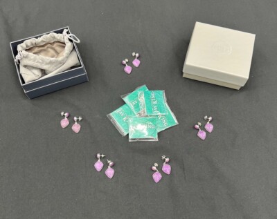 Jay King Sterlingsilber lila Stichtit Ohrringe HSN 450 $ [5 Stck.]