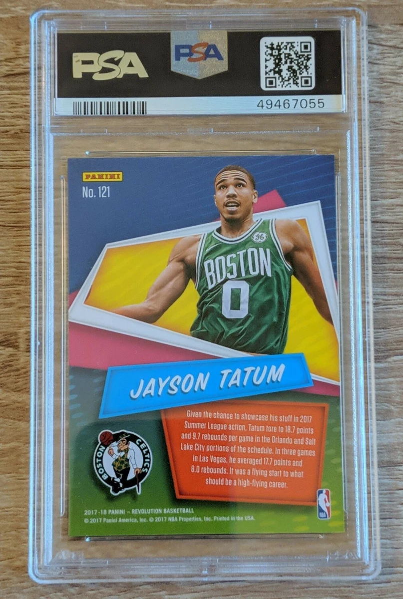 Jayson Tatum 2017-18 Revolution Rookie Card PSA 10 Gem Mt Celtics