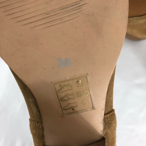 Botines Coolway para mujer Judy gamuza cuero sin cordones marrón tacón de bloque talla 38 (7) - Imagen 9 de 9
