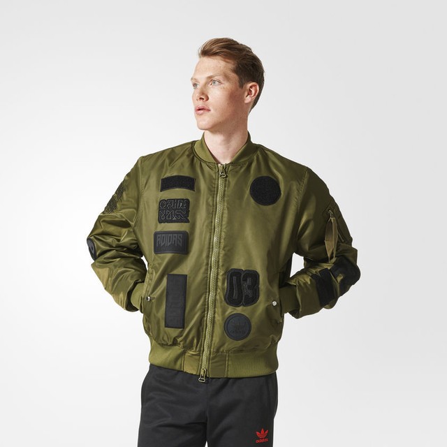adidas green bomber jacket