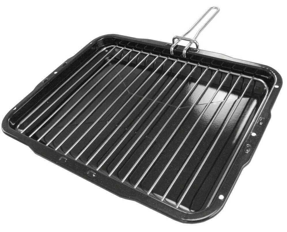 Lamona Premium Vitreous Enamel Grill Pan & Detachable Handle 386mm eBay