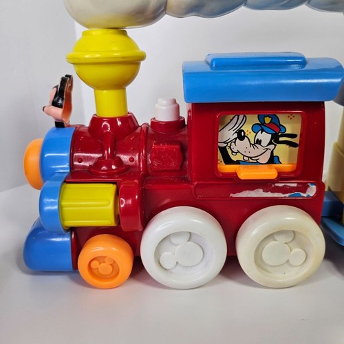 Vintage Disney Baby Mickey Friends Train Toy Sounds Toddler Donald Goofy - Picture 5 of 21