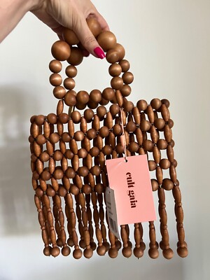 CULT GAIA Clara Wooden Top Handle Bag NEW
