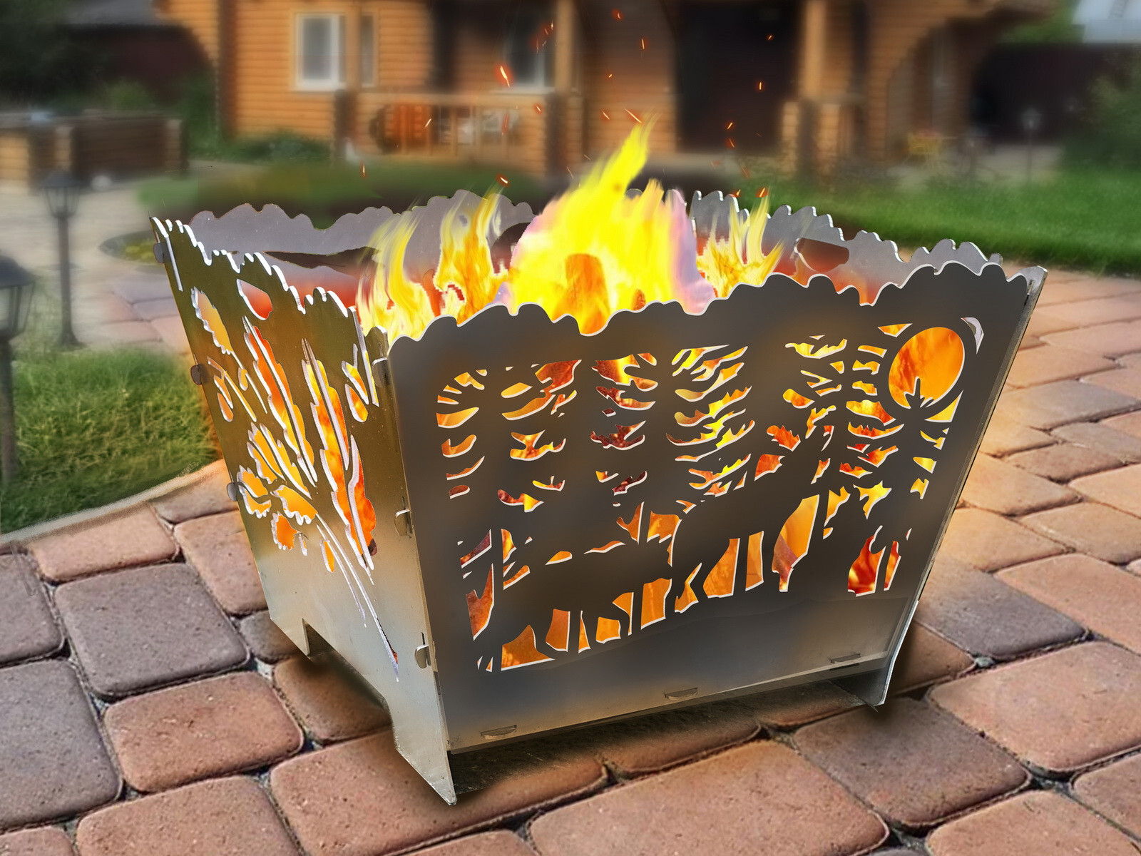 Feuerkorb 80cm Mit Ascheschale - Feuertonne Aus Stahl Für Garten & Terrasse