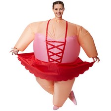 Selbstaufblasbares Unisex Kostüm Ballerina aufblasbar BlowUp Fasnacht Karneval