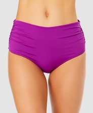 Anne Cole L53638 Womens Fucshia High-Waist Bikini Bottoms Size Large
