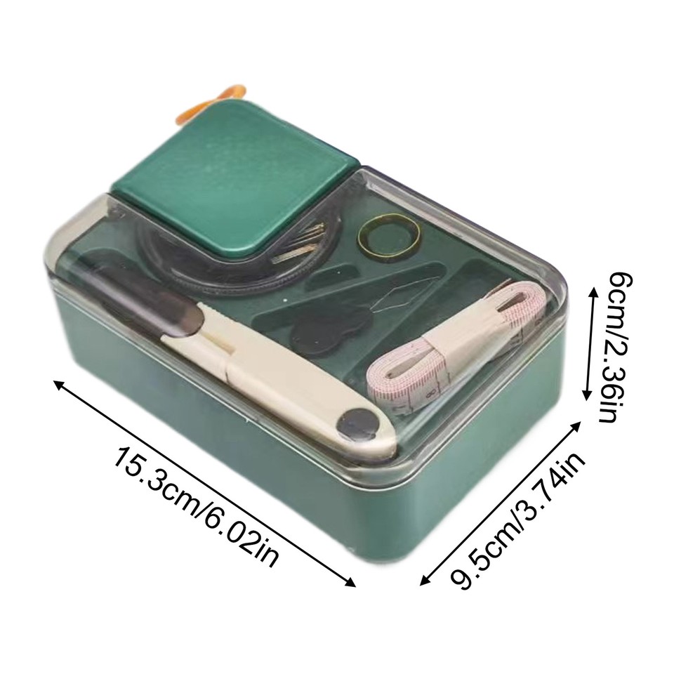 Sewing Box Organizer 2 Layer Sewing Supplies Carrying Storage Case For