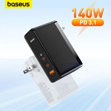 Baseus GaN5 Pro Fast Charger 2C+U 140W US/EU With Type C To Type C Charging Cord