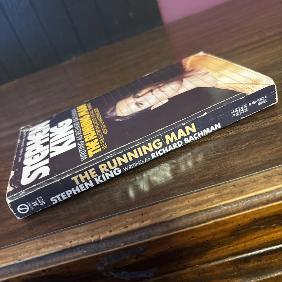 1982 Stephen King Running Man Vintage PB Bachman Movie Schwarzenegger Cover E74 Foto 3 de 4