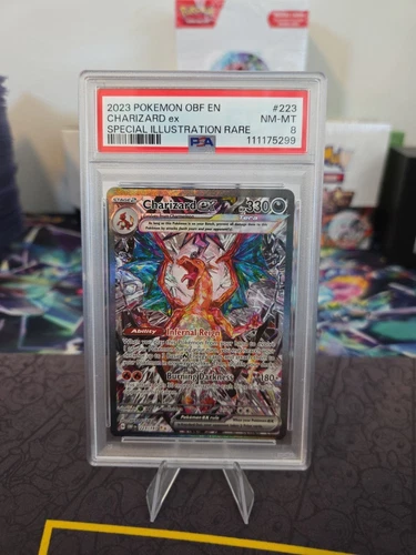 Charizard EX Sir 223/197 Sv03: Obsidian Flames PSA 8