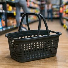 32 Liter Großer Henkel Einkaufskorb Korb Bügel Plastik Griffen Kunststoff