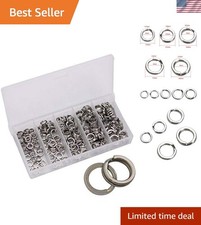 200pcs Stainless Steel Split Rings - Versatile Connectors for Fishing & Jewelry