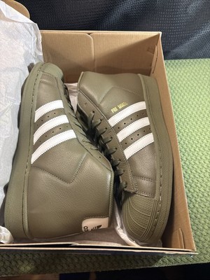 Adidas Pro Model Olive Cargo AC7067 Mens 8.5 Mid Top Shell Toe Green Rare DS  