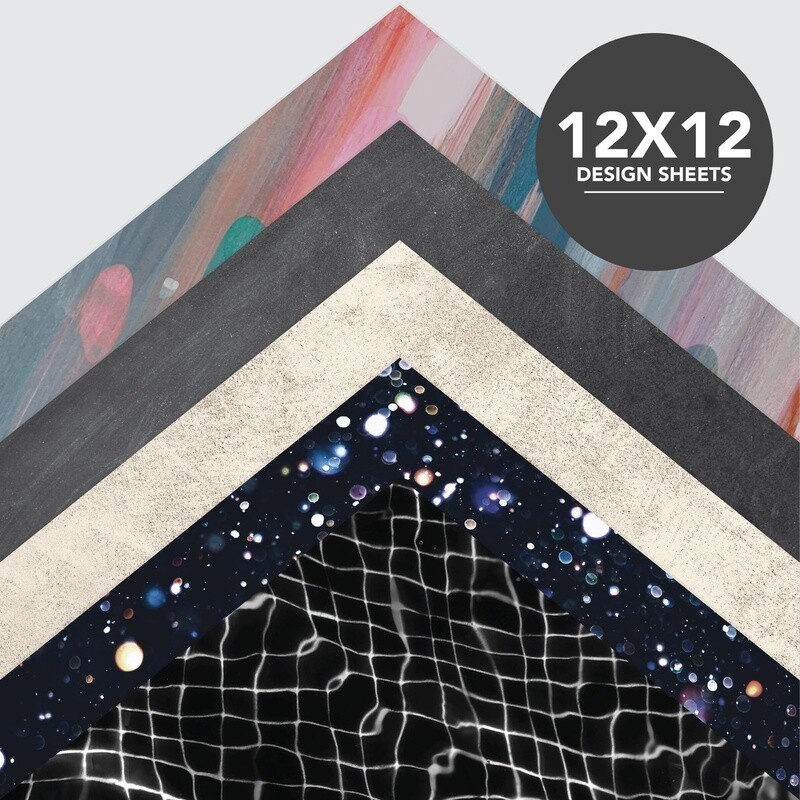 Texture Paper Pad 12x12 DIY Crafts Scrapbooking Multi-Use Cardstock 50 Sheets