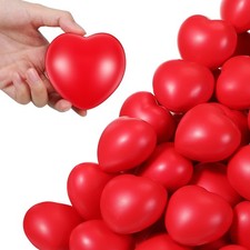 24 Pcs 2.75'' Heart Stress Balls Valentine's Day Heart Shaped Foam Stress Relief