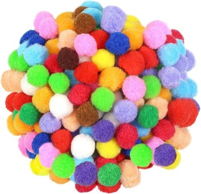 TOAOB 300 Stück Pompons 20mm Mehrfarbig Pompom Flauschigen Plüsch set Bälle K...