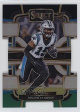 2023 Panini Select Concourse Black & Green Prizm Die-Cut Jonathan Mingo #16 fm0