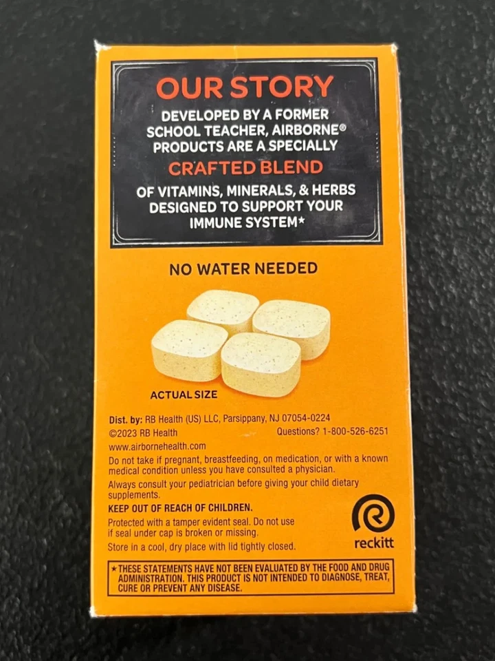 Comprimidos masticables de apoyo inmunológico en el aire vitamina C 1000 mg suplemento 96 ct Foto 3 de 4