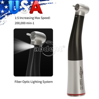 abdent Dental 1:5 Electric Handpiece LED Fiber Optic Increasing Contra Angle USA