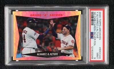 2020 Archives Silver Foil 44/50 Yordan Alvarez Jose Altuve PSA 9 Rookie RC 06bg