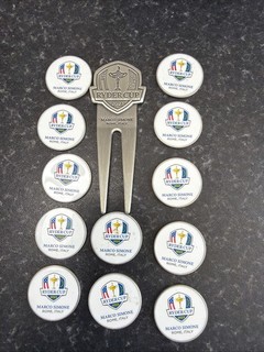 Ryder Cup Divot Repair Tool and Ball Markers Marco Simone 2023 Job Lot 🆕