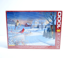 1000 Piece Puzzle Country Cardinals   Winter Birds Scene Eurographics Sealed New