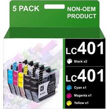LC401 LC-401 Ink Cartridges for Brother MFC-J1010DW MFC-J1012DW MFC-J1170DW LOT