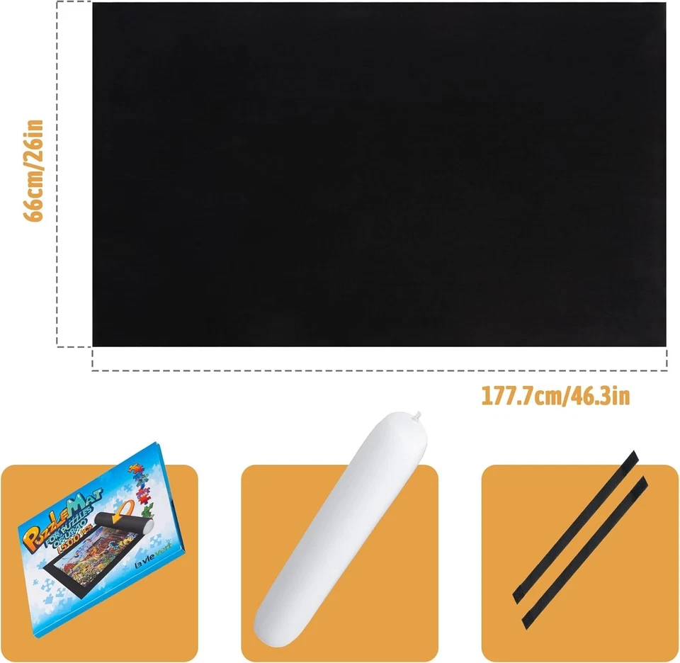 Alfombra de rompecabezas enrollable, tablero de rompecabezas portátil rompecabezas almacenamiento rompecabezas ahorro, En Foto 3 de 4