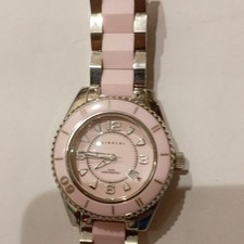 Lotto 2 Orologi da polso analogici cronografo metallo bracciale rosa/argento
