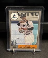 2022 Topps Jazz Chisholm Jr 1987 Relic Black /199 Marlins