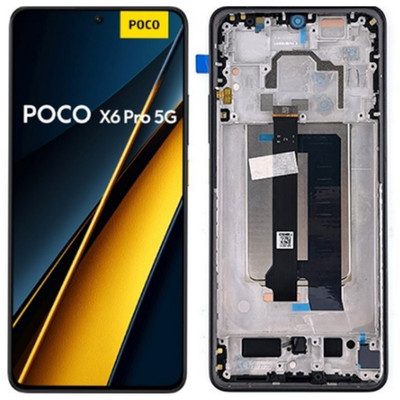 OEM Original Display Touch Screen + Frame Black for Xiaomi Poco X6 Pro 5G