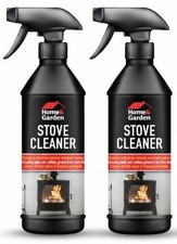 2X 500ML STOVE GLASS CLEANER SPRAY REMOVER CARBON GLASS GREASE ASH DIRT CLEANER 7.99 per litre